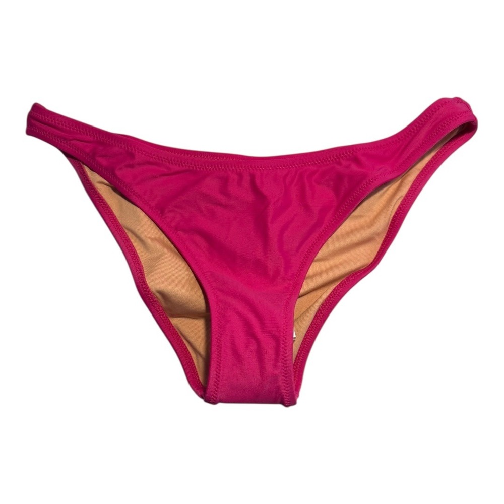 J Crew Bikini Bottoms Pink Size Small‎ Recycled Swimwear NWT